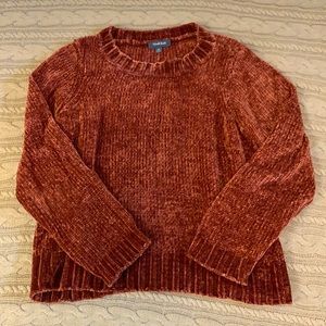 Modcloth Copper Chenille Sweater
